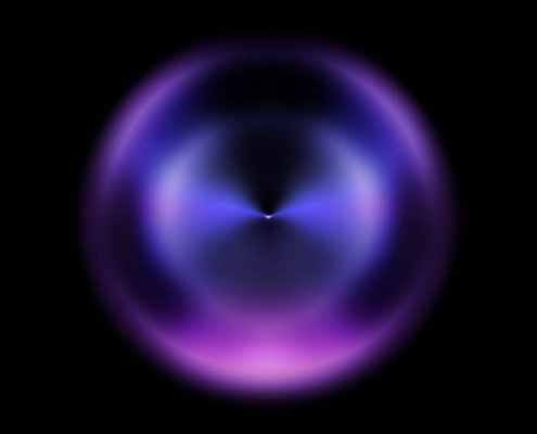 Capturée au cœur d’une vidéo d’art immersif hypnotique et magnétique, cette image traduit une énergie subtile qui traverse la lumière et l’espace. Les teintes pourpres et violines, tantôt douces et éthérées, tantôt intenses et électriques, se dilatent et se contractent en un mouvement fluide. L’interaction entre les ombres et les éclats lumineux sculpte une matière visuelle en perpétuelle métamorphose, évoquant une vibration organique et hypnotique.